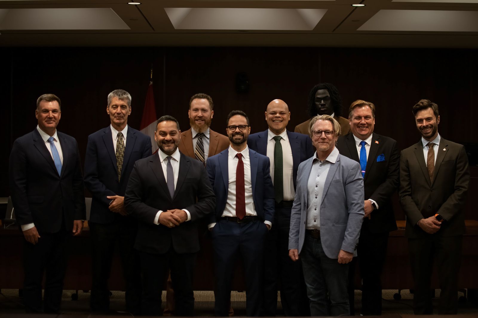 Task Force members and witnesses after the first study